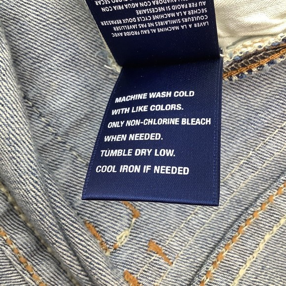 MEK DNM Womens OAXACA Jeans Blue Distressed Embroidered Pockets Size 32‎ x 34 - Picture 10 of 10